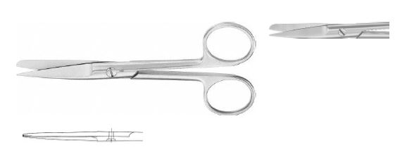 ХІРУРГ. НОЖИЦІ ПРЯМ. Г/Т 145MM